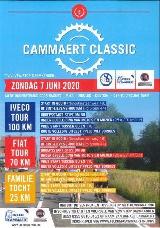 De datum voor de 8e Cammaert Classic is bekend: 7 juni 2020. De datum voor de 8e Cammaert Classic is bekend: 7 juni 2020.
